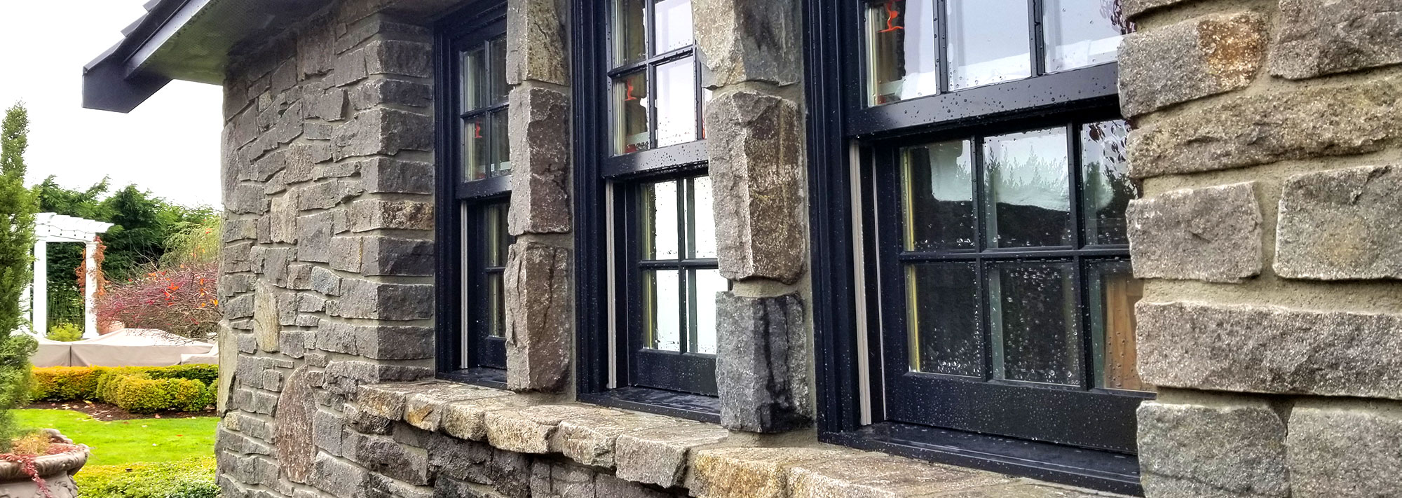 windows of stone house